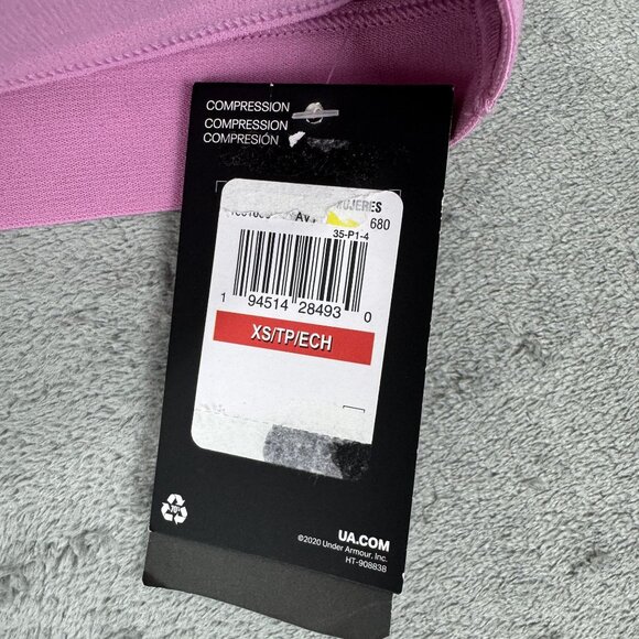 NWT Under Armour Womens Padded Compression Medium Support Sports Bra Pink XS - Picture 5 of 8